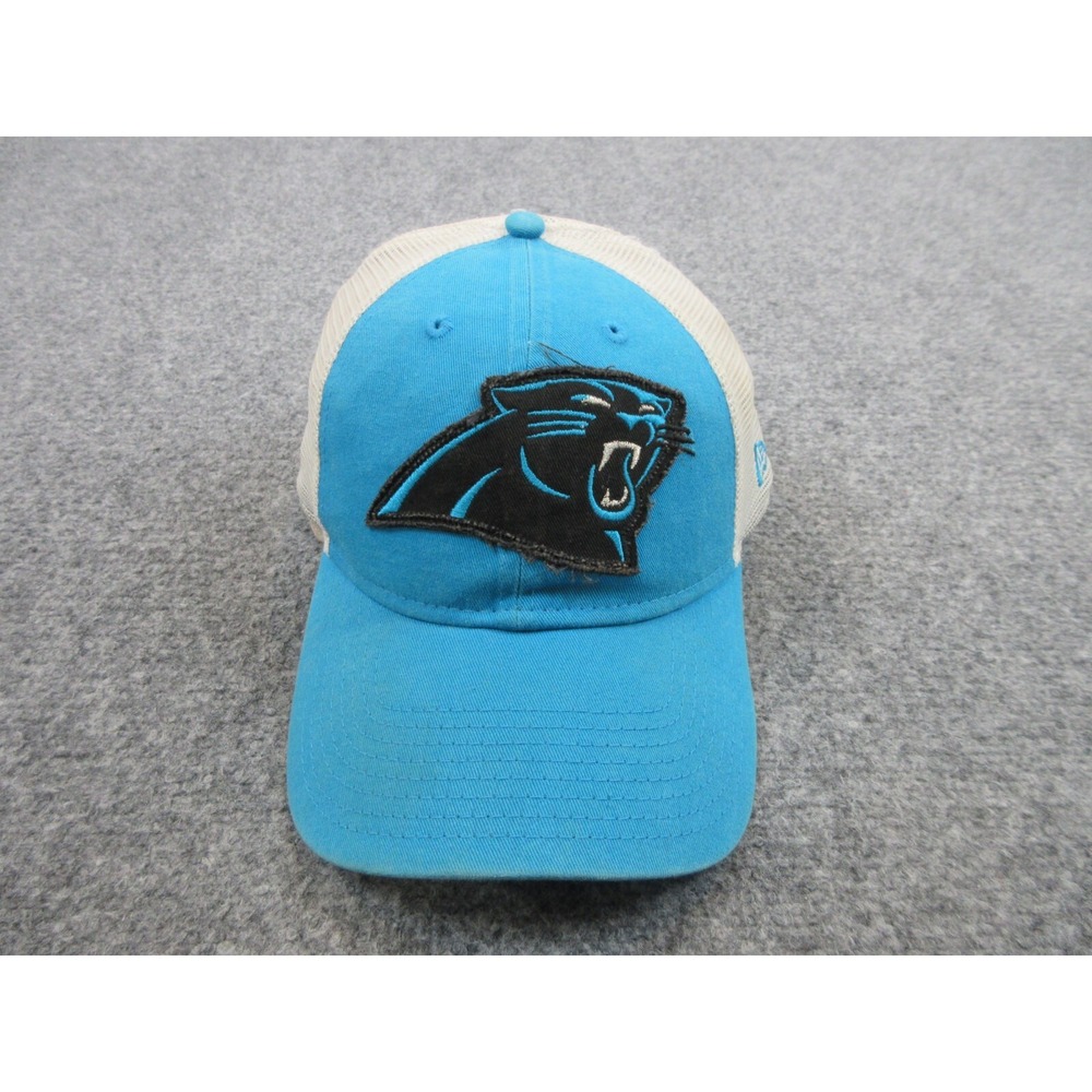 Carolina Panthers Hat Cap Strap Back White Blue New Era NFL Football Mens